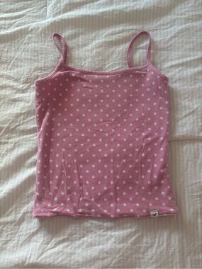 🍎 Viral Pink Polka Dot Cami Tank Top - Women